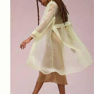 By Anthropologie Sheer Trench Coat , Small , NWT